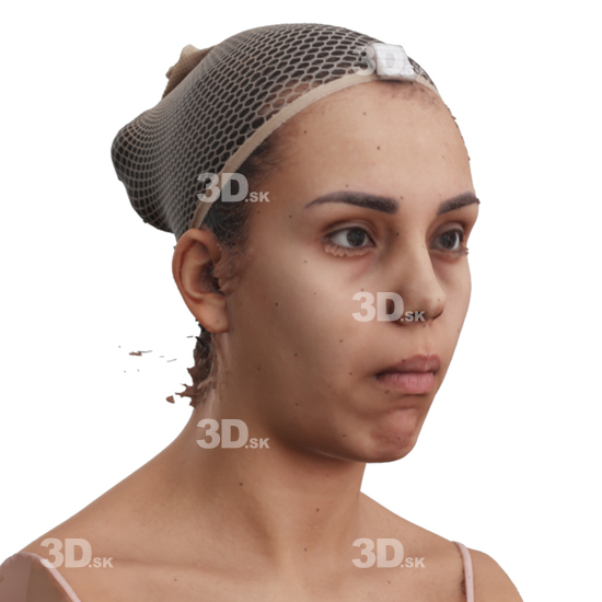 Head Woman 3D Phonemes And Emotions Hispanic