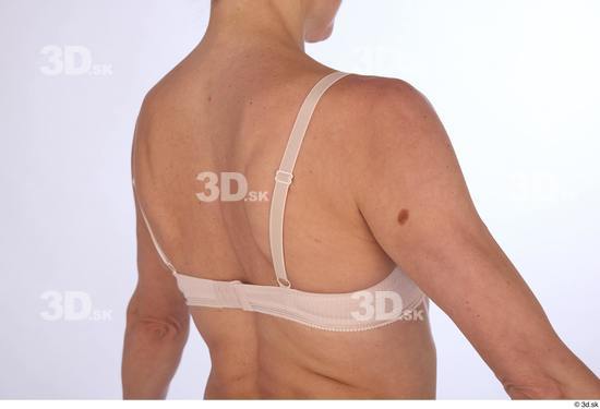 Back Woman White Underwear Bra Athletic Studio photo references