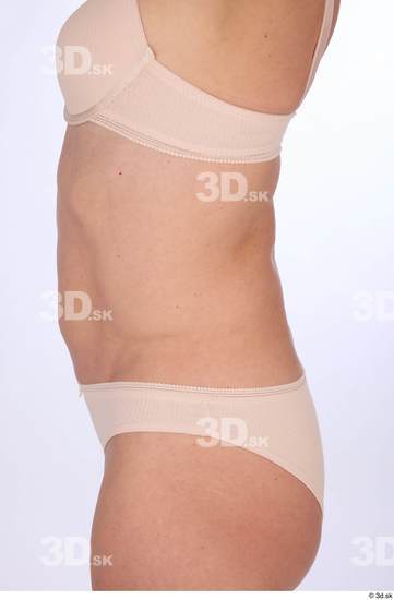 Belly Woman White Underwear Athletic Studio photo references