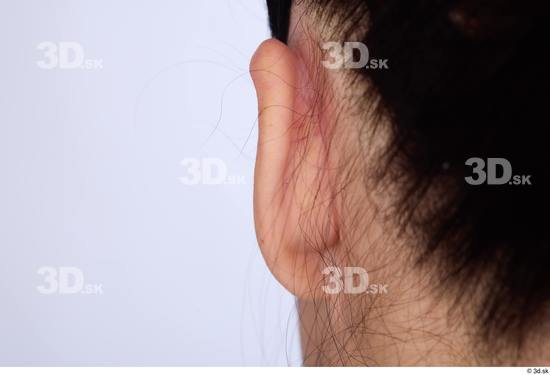 Ear Woman White Athletic Studio photo references