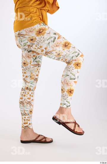 Leg Woman White Casual Athletic Leggings Studio photo references