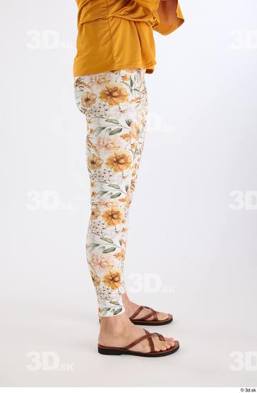 Leg Woman White Casual Athletic Leggings Studio photo references