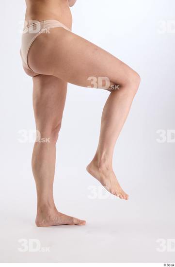Leg Woman White Underwear Athletic Studio photo references