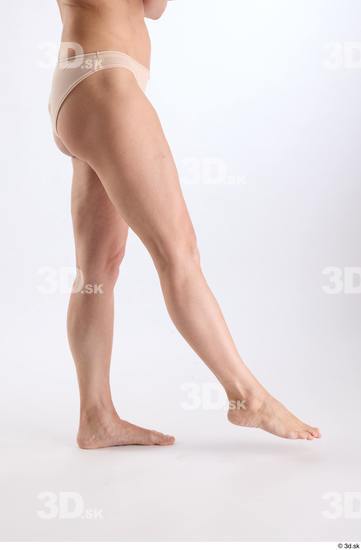 Leg Woman White Underwear Athletic Studio photo references