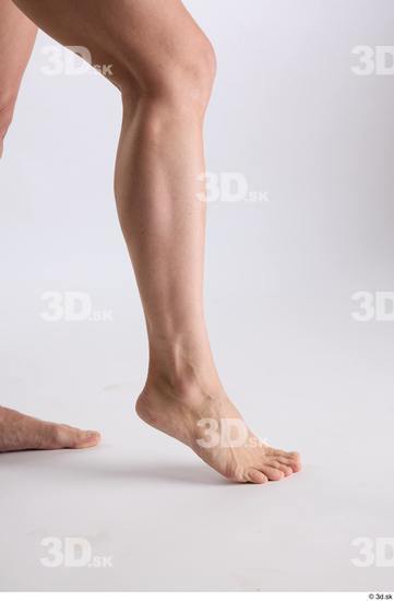 Calf Woman White Nude Athletic Studio photo references