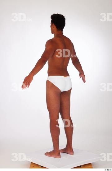 Whole Body Man Black Swimsuit Athletic Standing Studio photo references