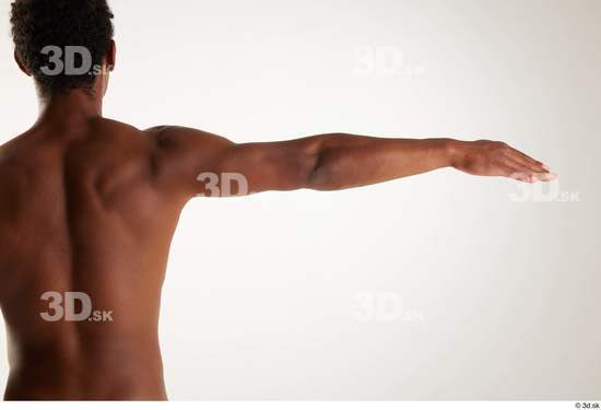 Arm Back Man Black Athletic Studio photo references