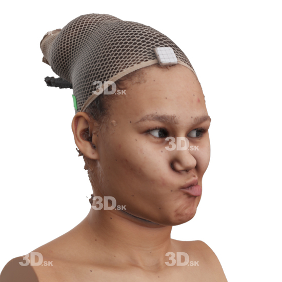 Head Woman 3D Phonemes And Emotions Arab