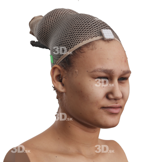 Head Woman 3D Phonemes And Emotions Arab