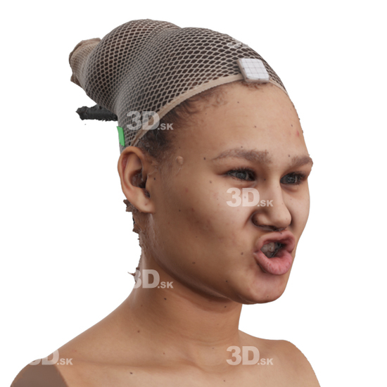 Head Woman 3D Phonemes And Emotions Arab