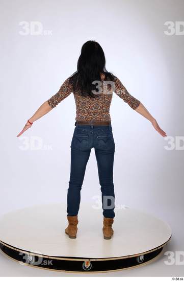 Whole Body Woman T poses White Casual Slim Street photo references