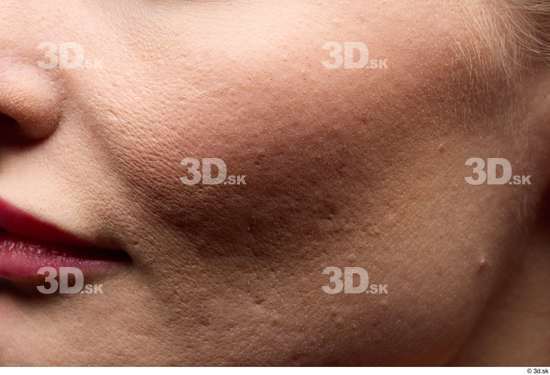 Face Woman White Slim Face Skin Textures