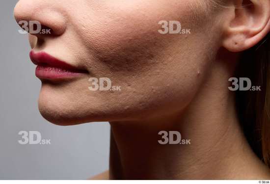 Face Woman White Slim Face Skin Textures