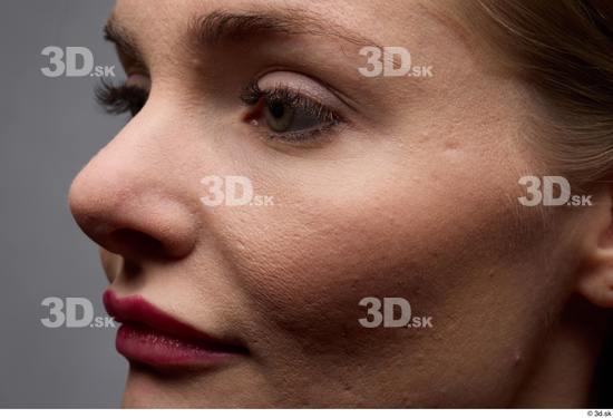 Face Woman White Slim Face Skin Textures