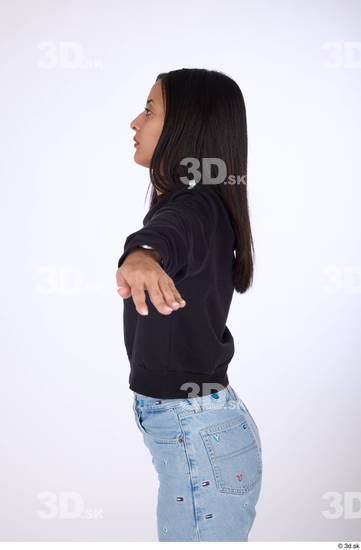 Whole Body Woman T poses Casual Slim Street photo references Hispanic