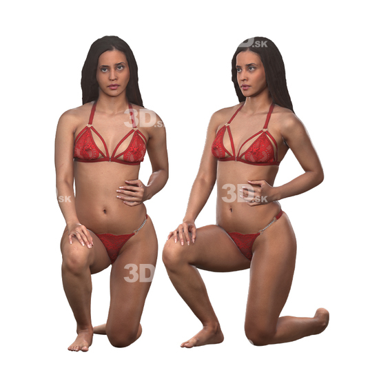 Whole Body Woman Underwear 3D Cleaned Bodies Hispanic