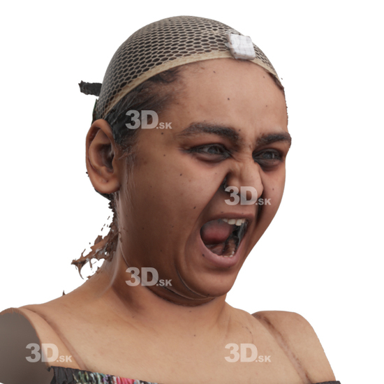 Head Woman 3D Phonemes And Emotions Indian