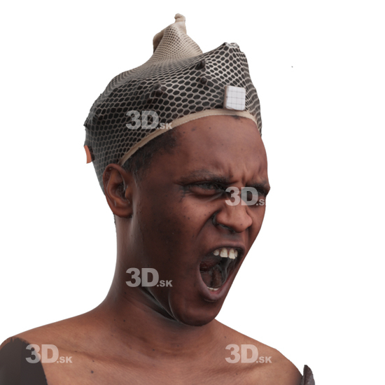 Head Man Black 3D Phonemes And Emotions