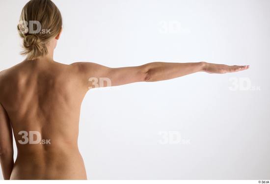 Arm Back Woman White Nude Slim Studio photo references