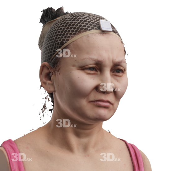 Head Woman Asian 3D Phonemes And Emotions