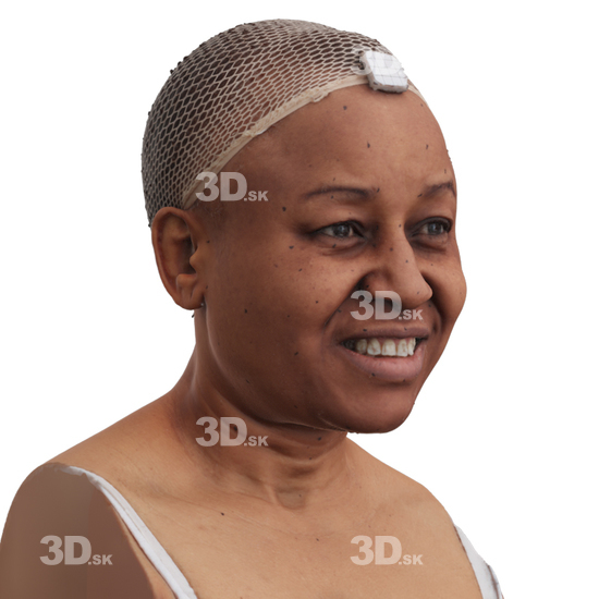 Head Woman Black 3D Phonemes And Emotions