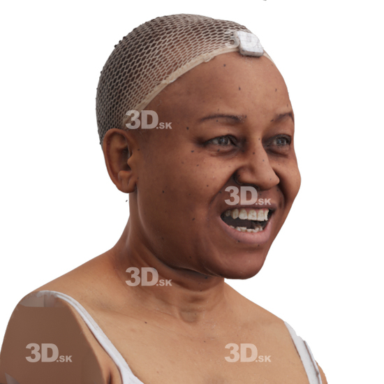 Head Woman Black 3D Phonemes And Emotions