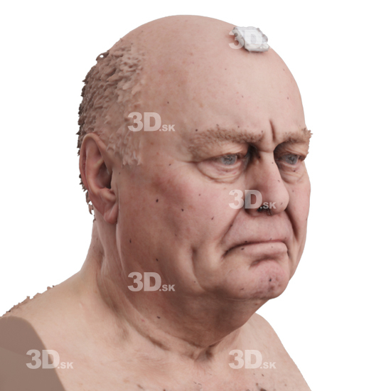 Head Man White 3D Phonemes And Emotions