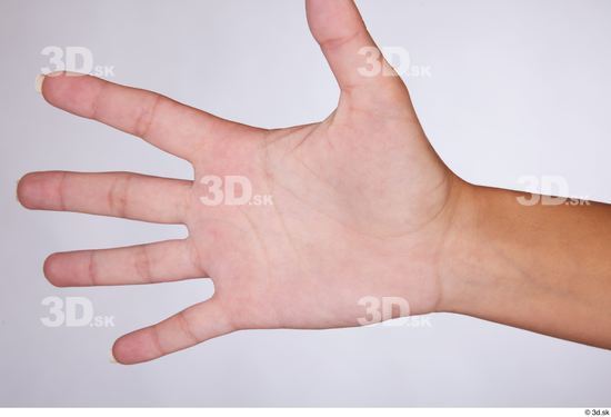 Hand Woman White Slim Palm Studio photo references