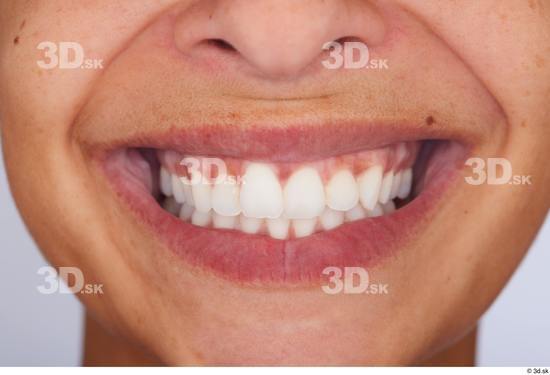 Teeth Woman White Slim Studio photo references