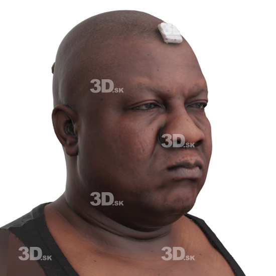 Head Man Black 3D Phonemes And Emotions