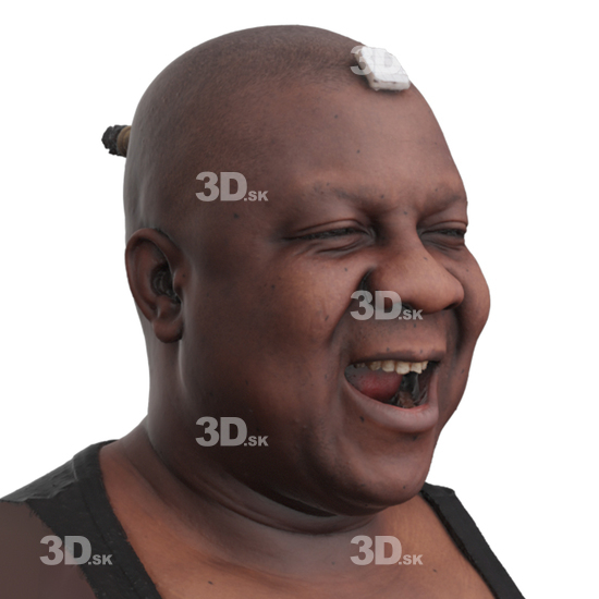 Head Man Black 3D Phonemes And Emotions