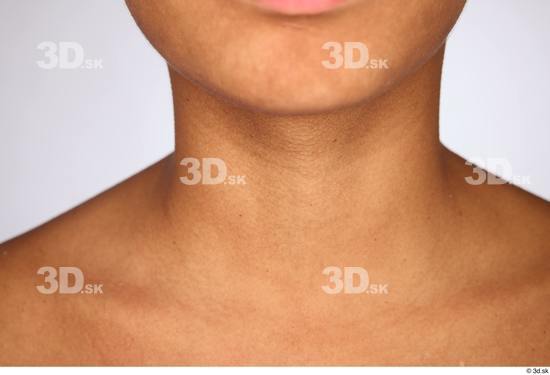 Neck Woman White Black Slim Studio photo references