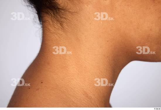 Neck Woman White Black Slim Studio photo references