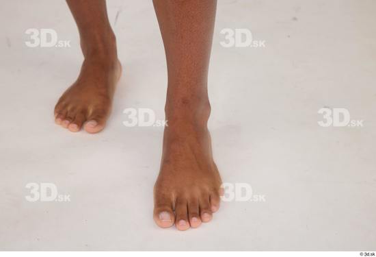 Foot Woman White Black Slim Studio photo references