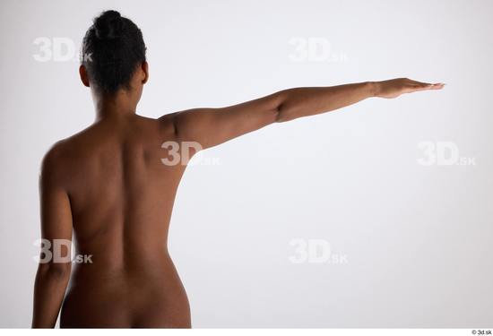 Arm Back Woman Black Nude Slim Studio photo references