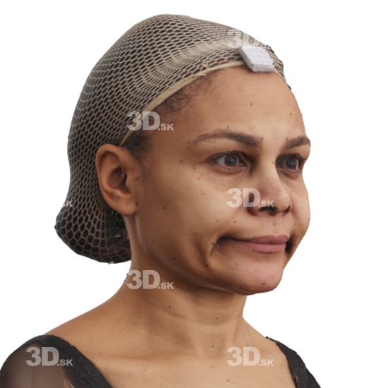 Head Woman Black 3D Phonemes And Emotions