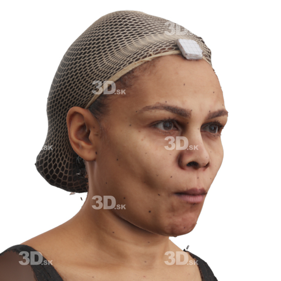 Head Woman Black 3D Phonemes And Emotions