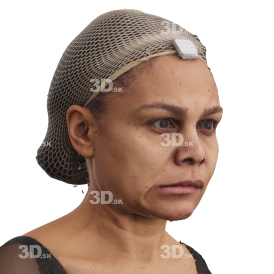 Head Woman Black 3D Phonemes And Emotions