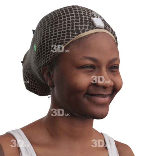 Head Woman Black 3D Phonemes And Emotions