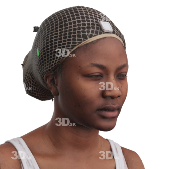 Head Woman Black 3D Phonemes And Emotions