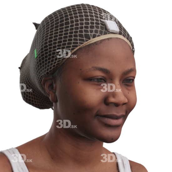 Head Woman Black 3D Phonemes And Emotions