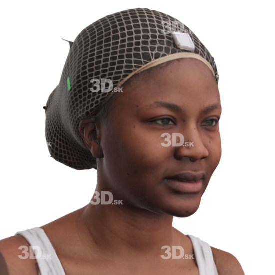 Head Woman Black 3D Phonemes And Emotions