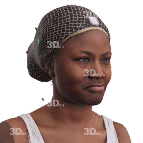 Head Woman Black 3D Phonemes And Emotions