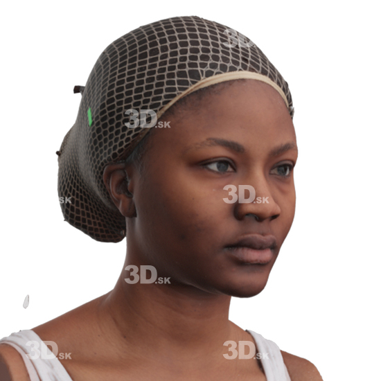 Head Woman Black 3D Phonemes And Emotions