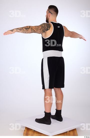 Whole Body Man White Sports Slim Standing Top Studio photo references