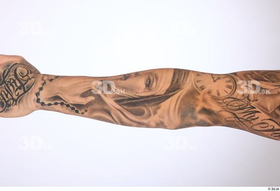 Forearm Man White Slim Studio photo references