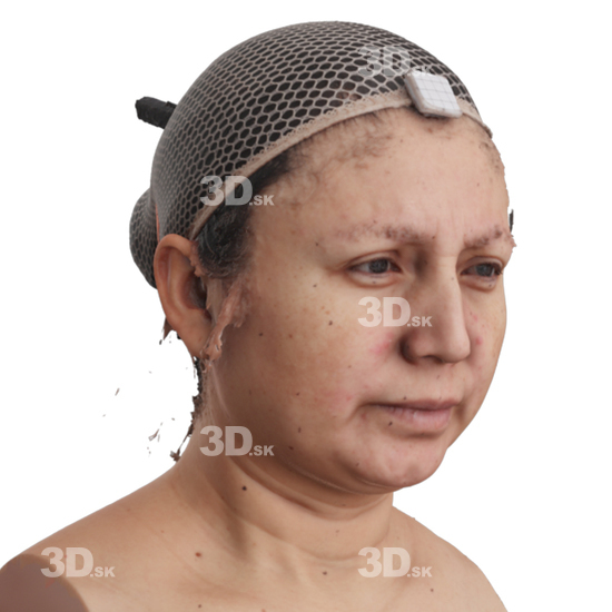 Head Woman 3D Phonemes And Emotions Hispanic