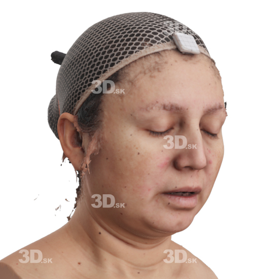 Head Woman 3D Phonemes And Emotions Hispanic