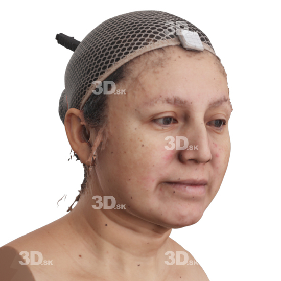 Head Woman 3D Phonemes And Emotions Hispanic