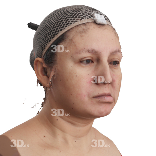 Head Woman 3D Phonemes And Emotions Hispanic